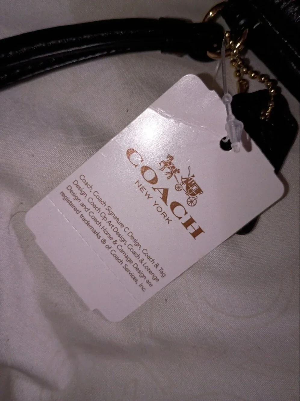 Coach Black Pebbled Leather Zip Wallet